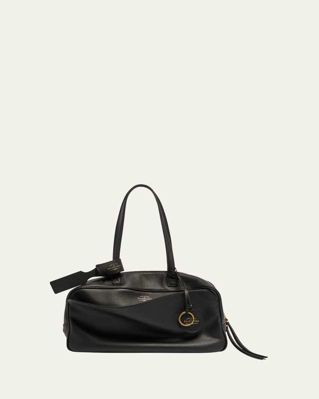 Medium Zip Leather Shoulder Bag